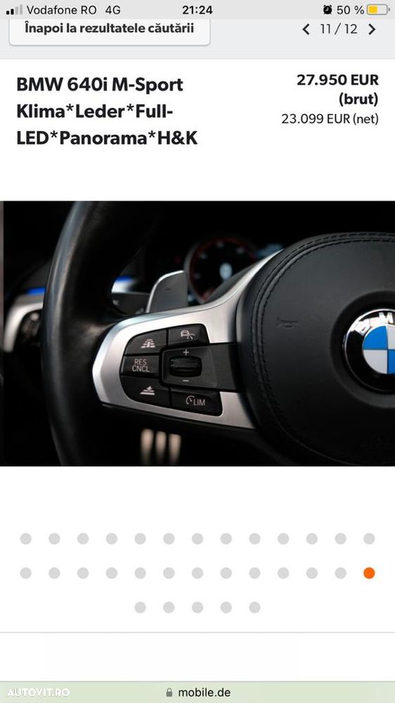 BMW Seria 6 640i - 7