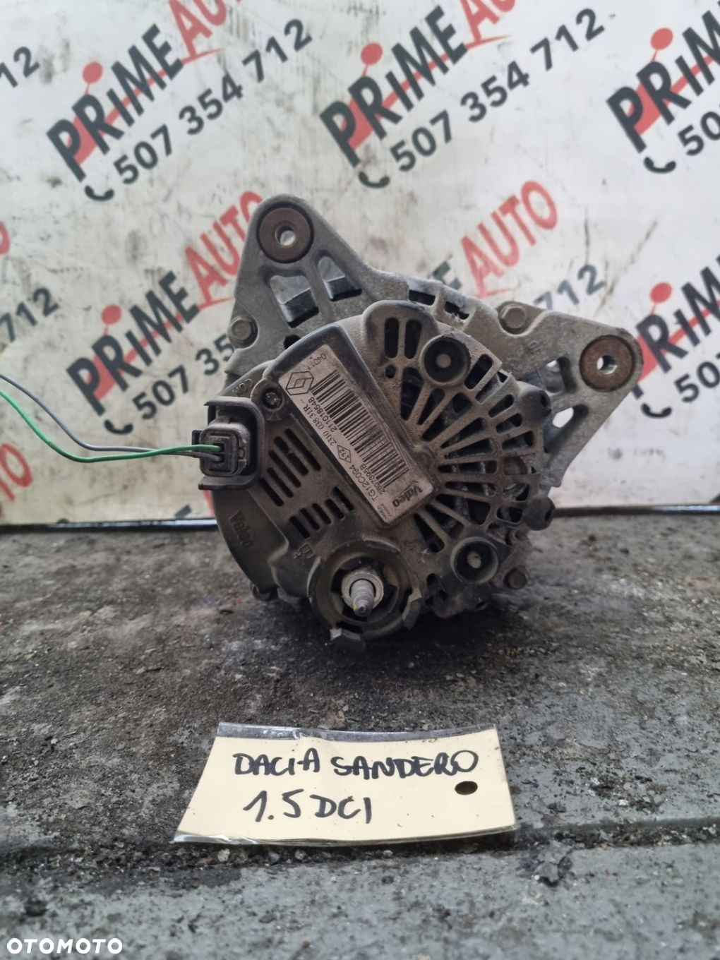 DACIA SANDERO I 08-12 1,5 DCI ALTERNATOR VALEO TG12C094, 231003831R * - 2