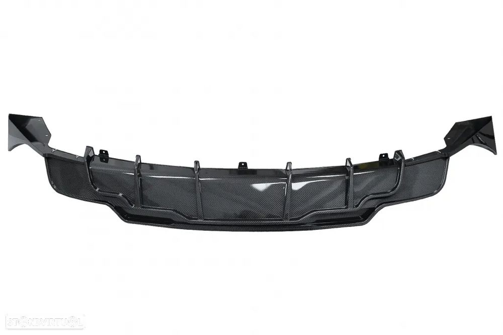 Conjunto Tesla Model 3 Spoiler, Aileron, Laminas e Difusor em Banho de Carbono - 9