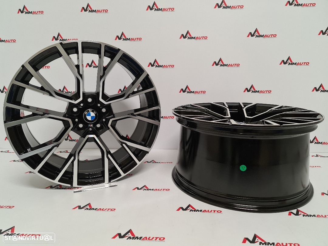 Jantes Look BMW X5 Competition 809M Preto Polido 21 - 3