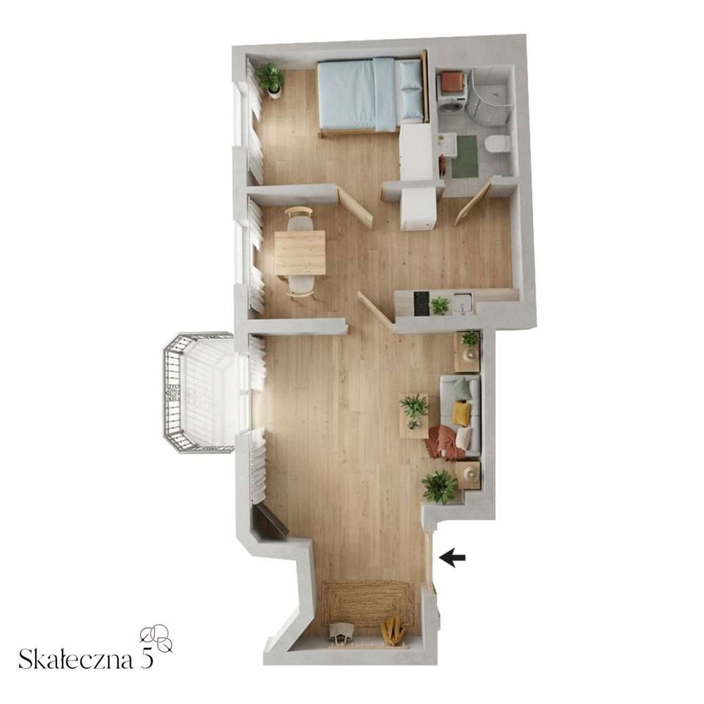 46,4 m², kamienica z windą · Kazimierz