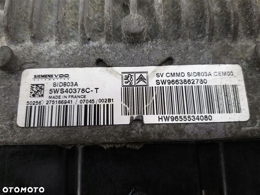 Komputer sterownik silnika Citroen Jumpy II 07-16R 2.0 HDI 9663862780 - 3