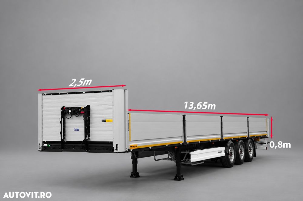 Wielton REMORCA SEMIREMORCĂ DECAPOTABLE / DE CONSTRUCȚIE / NOUĂ / 2026 / DISPONIBILĂ IMEDIAT/ PENTRU CONSTRUCTIE / NOU / DISPONIBIL Imediat / GREUTATE: 3800 KG / JANTE ALIE - 2