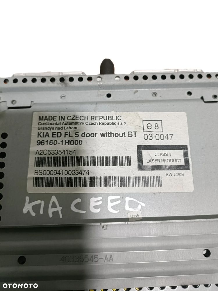 KIA CEED I 06-12 radioodtwarzacz radioodbiornik radio 961601H000 * - 3