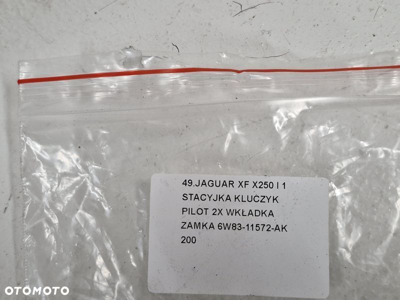 JAGUAR XF X250 I 1 STACYJKA KLUCZYK PILOT 2X WKŁADKA ZAMKA 6W83-11572-AK - 6