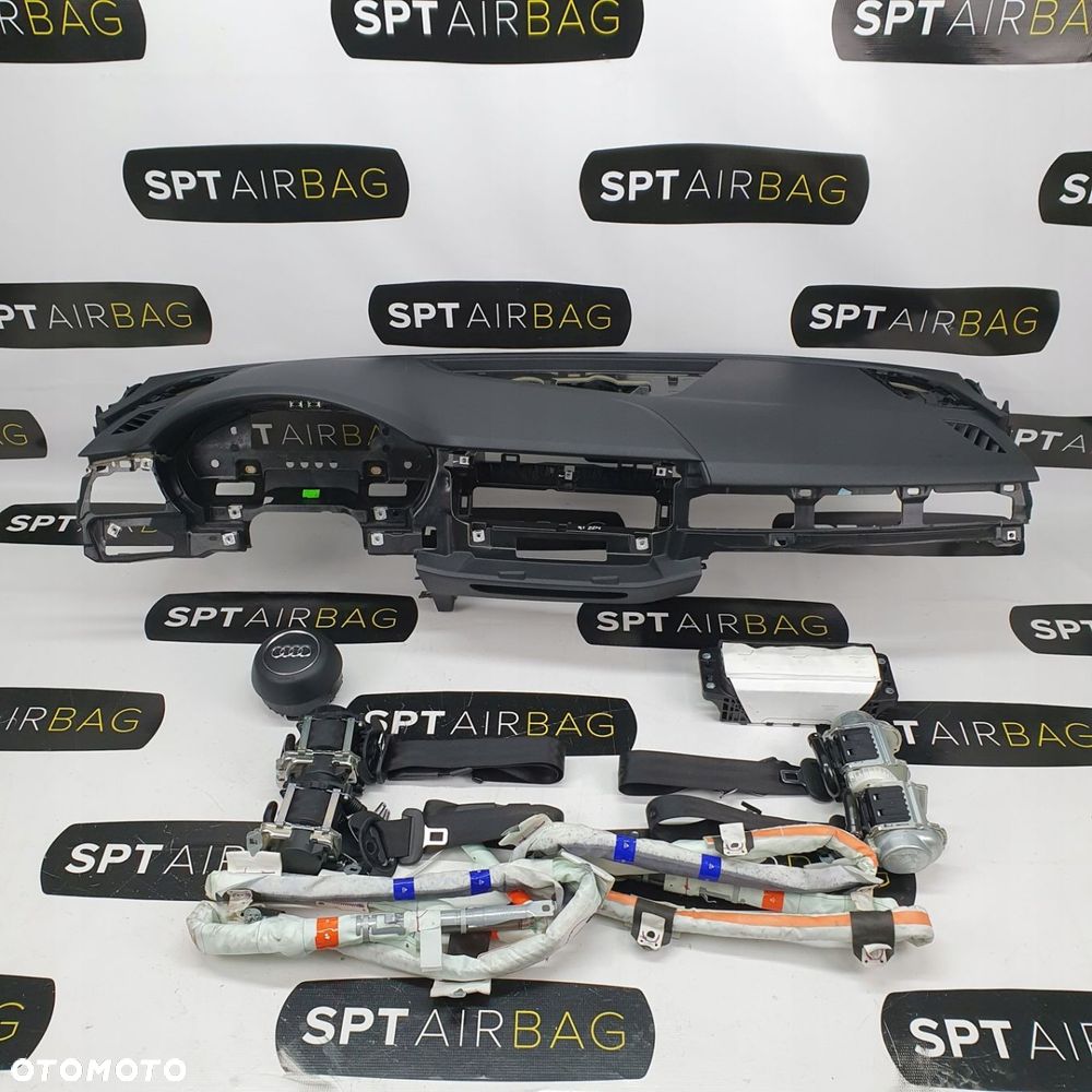 AUDI A4 B9 A4 8W DESKA ROZDZIELCZA KONSOLA KOKPIT PULPIT PODUSZKI AIRBAG AIR BAG PASY KIT SET - 1