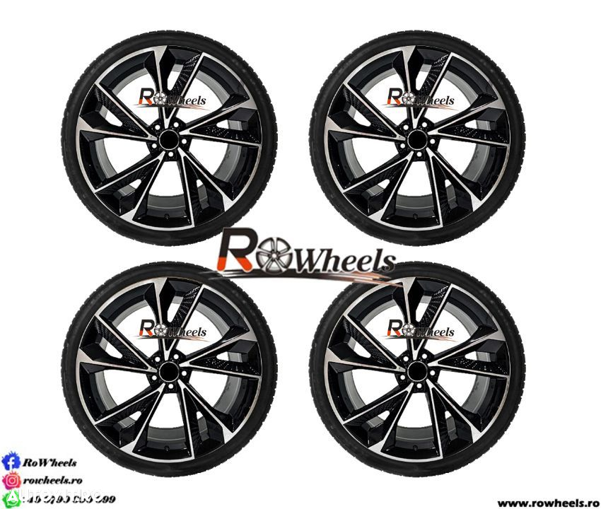 Jante AUDI 22 R22 A6 A7 A8 Q3 Q5 Q7 Q8 22 R22 Black Anvelope Vara - 3