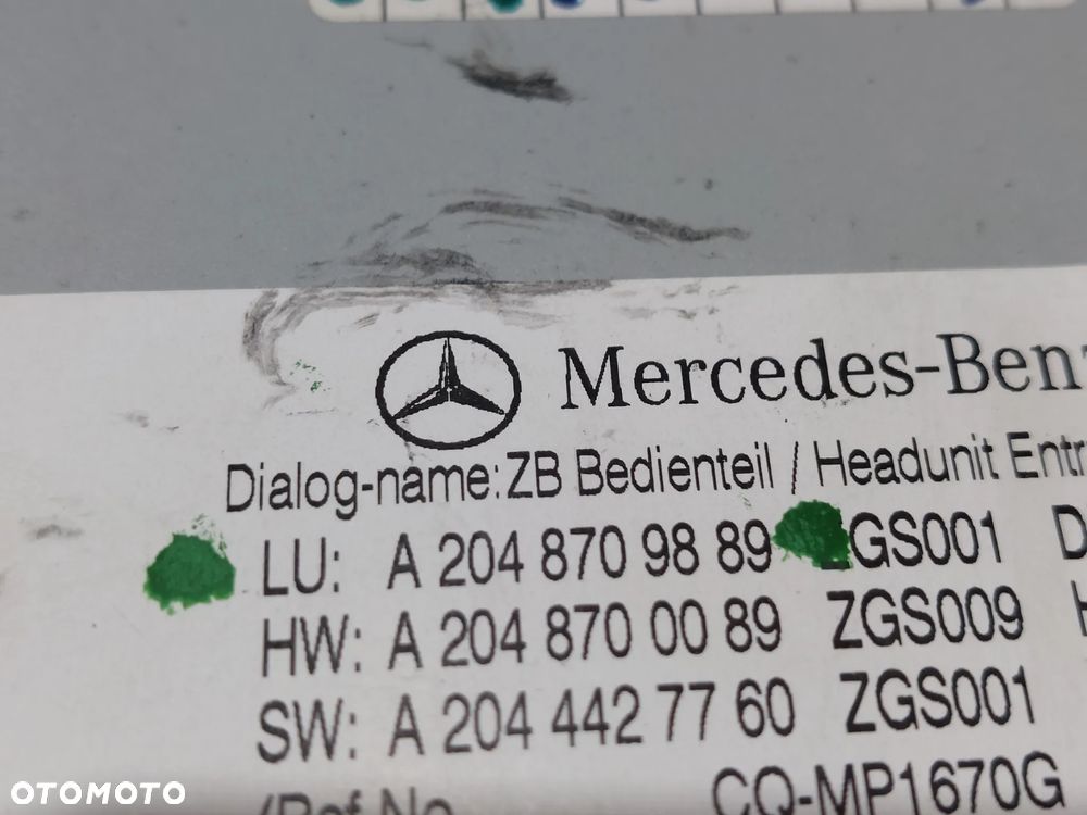 RADIO ORYGINAŁ MERCEDES W204 CD NR A2048709889 - 3