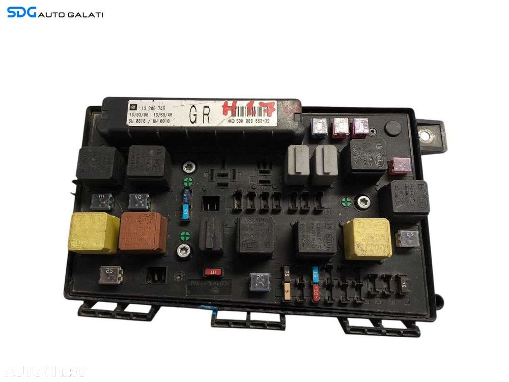 Unitate Modul Calculator Panou Tablou Sigurante Opel Astra H 2004 - 2010 Cod 13206745 13206745GR [LS0015] - 1