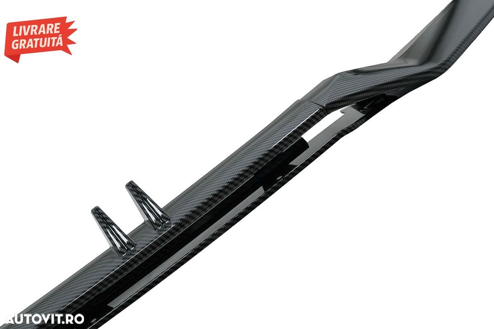 Prelungire Bara Fata Lip Audi A4 B9 8W S-Line (2016-2018) Carbon Look- livrare gratuita - 4