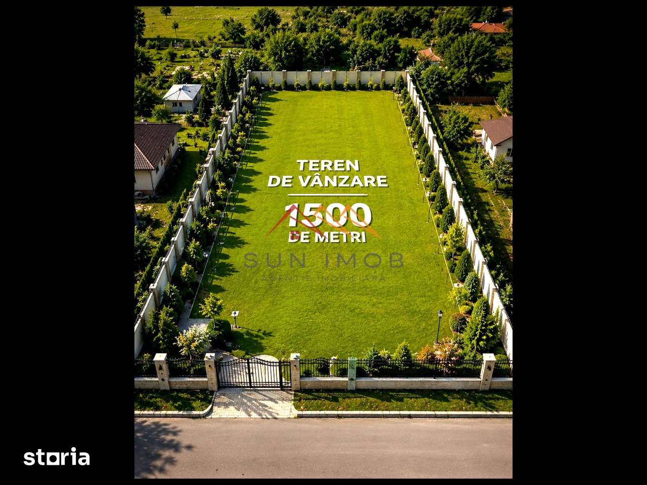 Teren 1500 mp, 120 euro/ mp negociabil, posibilitate Rate - Imagine principală: 3/4