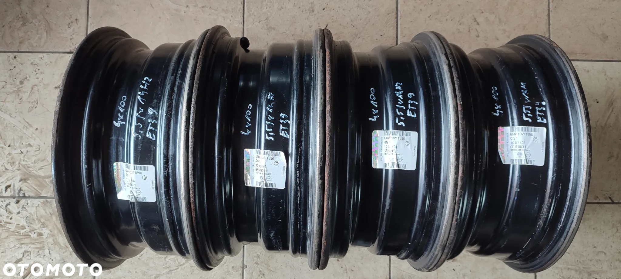 FELGI STALOWE 4x100 5,5Jx14 CALI ET 39 CORSA D E TIGRA ASTRA 4 SZTUKI KOMPLET - 8