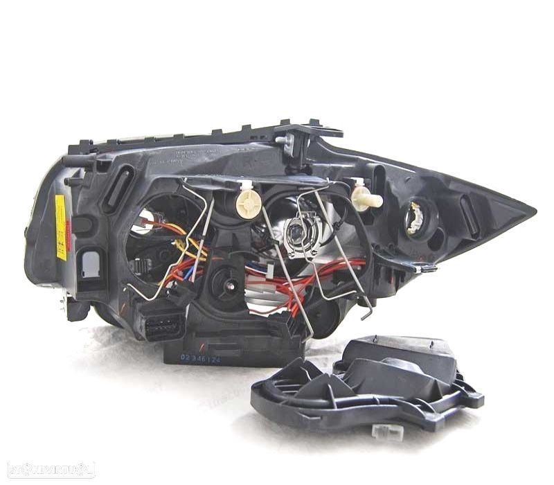 FARÓIS BMW E81 E87 E82 E88 OLHOS DE ANJO FUNDO CROMADO CINZA - 4