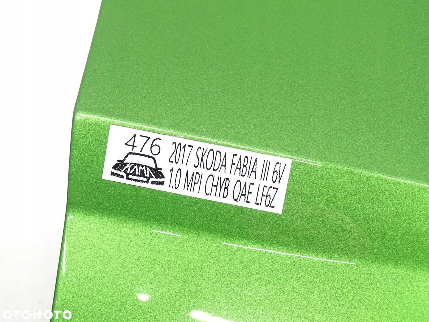 BŁOTNIK PRAWY PRZÓD PRZEDNI SKODA FABIA III 6V ZIELONY LF6Z - 10