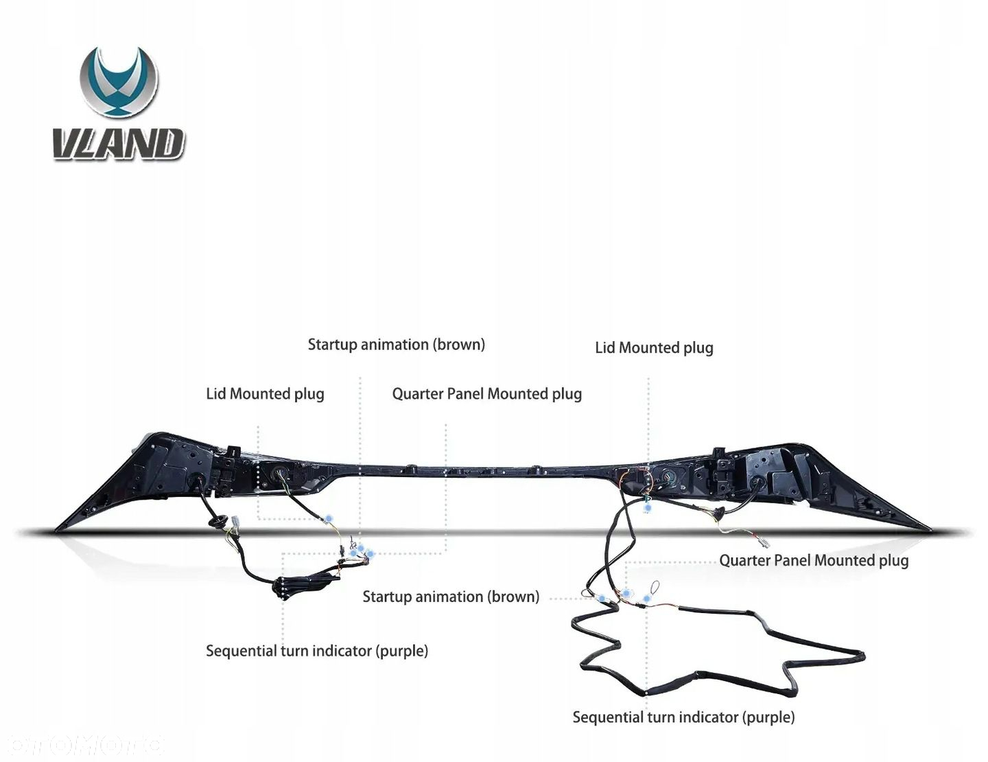Lampy tyl ne blenda kpl Vland Full Led Neon Tuning Lexus IS III 3 2013-2020 - 13