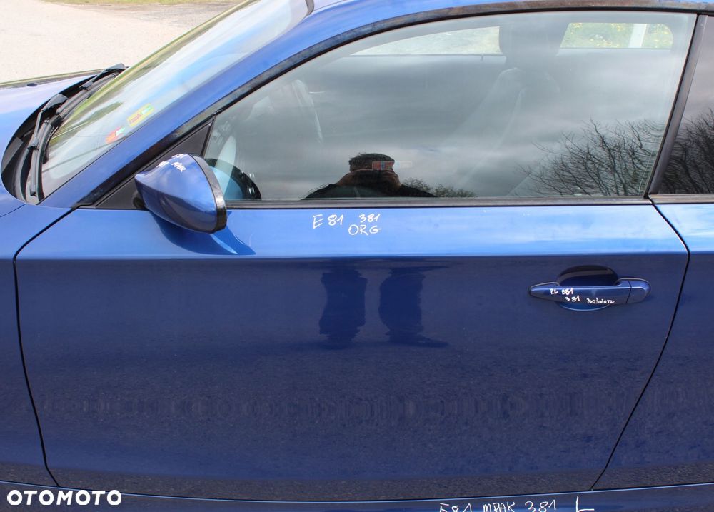 DRZWI LEWY PRZÓD BMW E81 E82 E88 381 LE MANS BLAU - 1