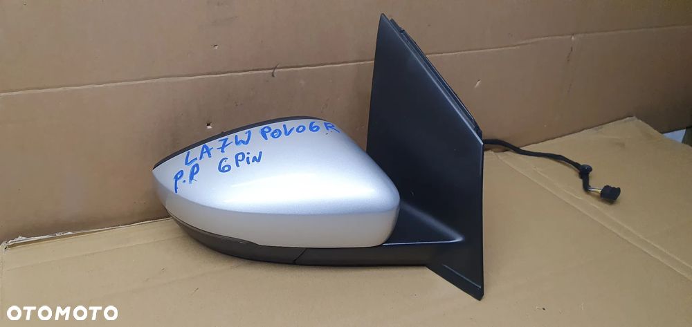 Lusterko zewnętrzne prawe 6 PIN 6 Pinów VW Polo V 6R LA7W 6C1857502C - 3
