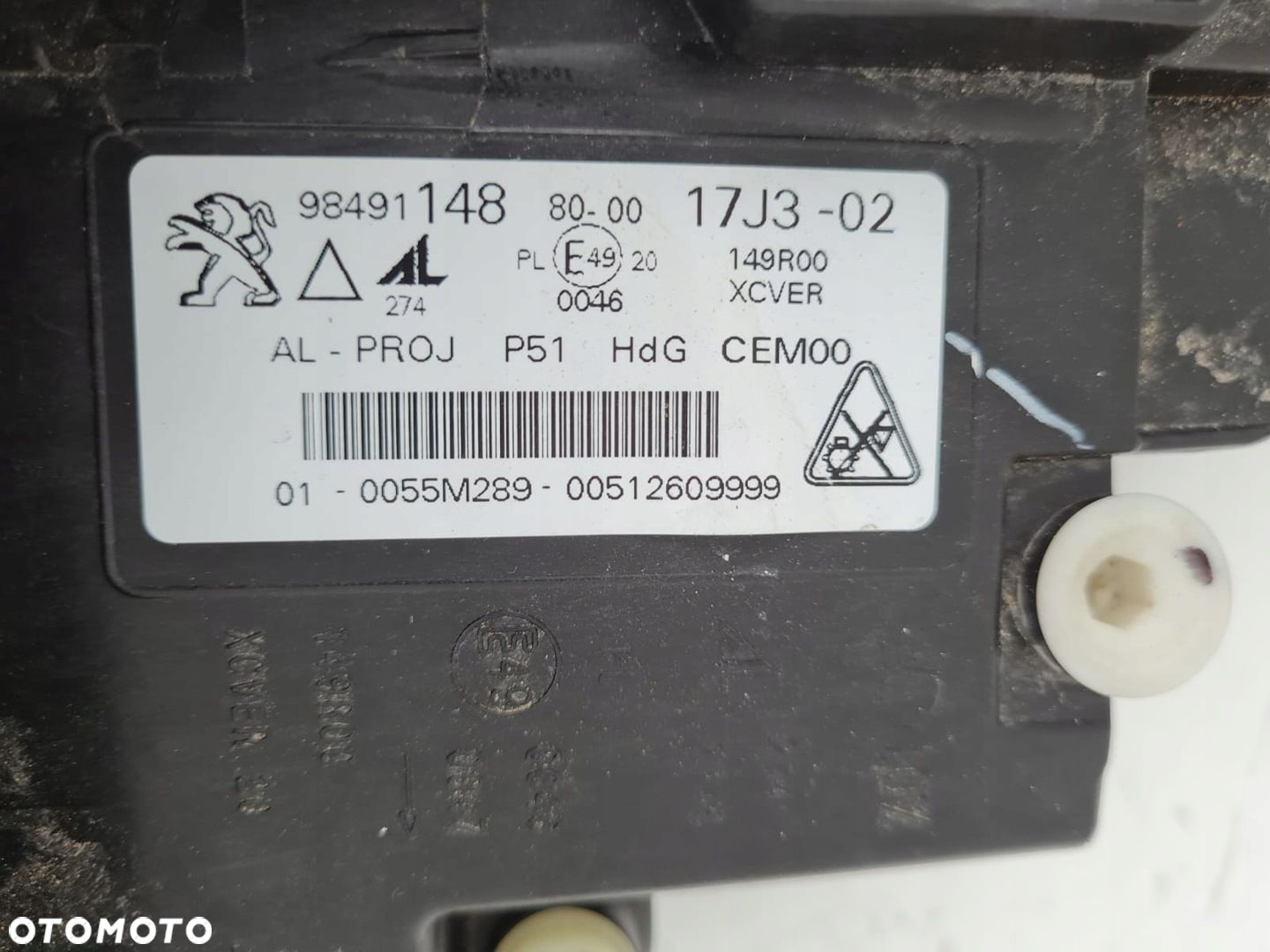 PEUGEOT 308 III T10 Lampa prawa przód DRL Led Full Led Matrix 98491148 - 11