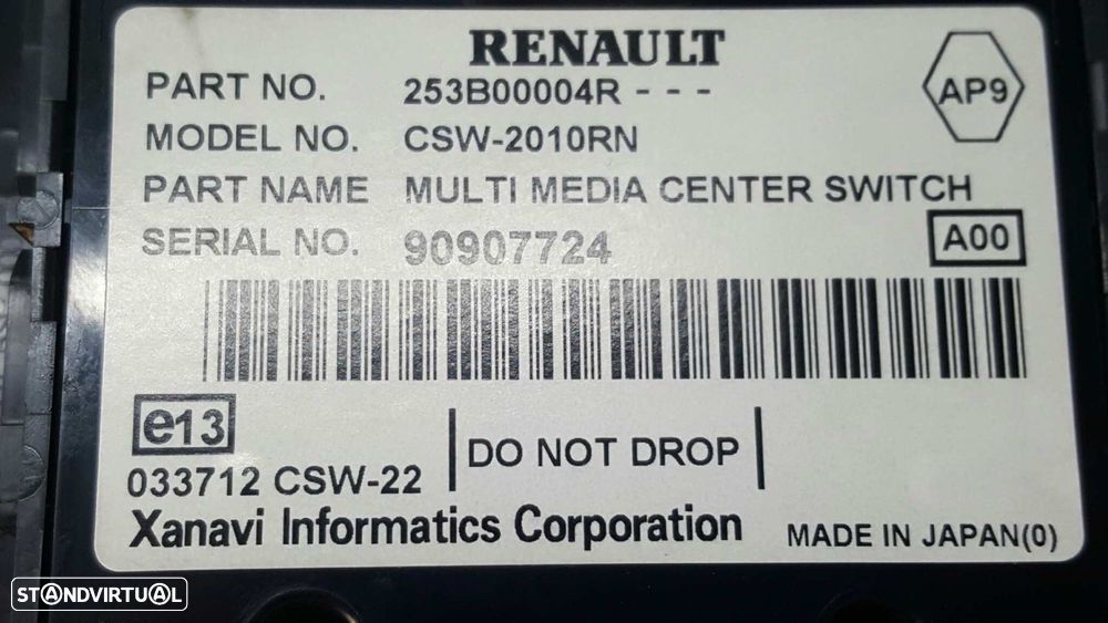 CONTROLE DO NAVEGADOR RENAULT MEGANE III BERLINA 5 P DYNAMIQUE - 3