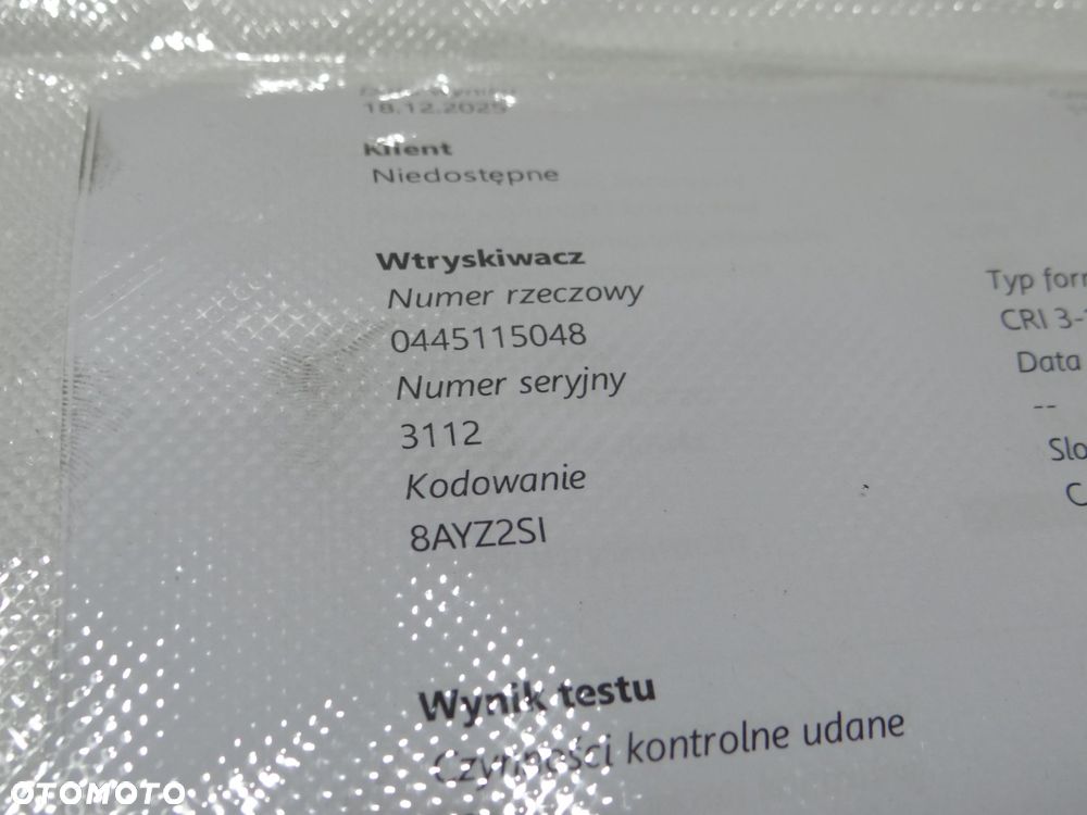 BMW E60 E61 3.0 D WTRYSKIWACZ 0445115048 - 4