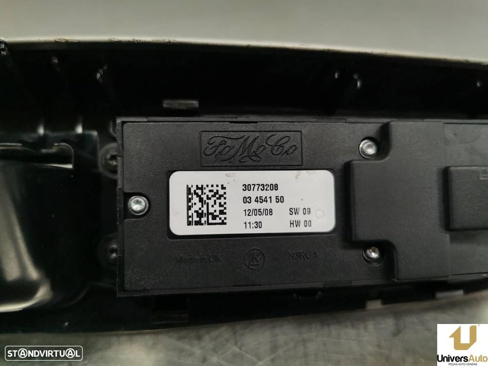 COMANDO ELEVADOR DE VIDRO FRONTAL ESQUERDO VOLVO C30 2008 -03454150 - 3