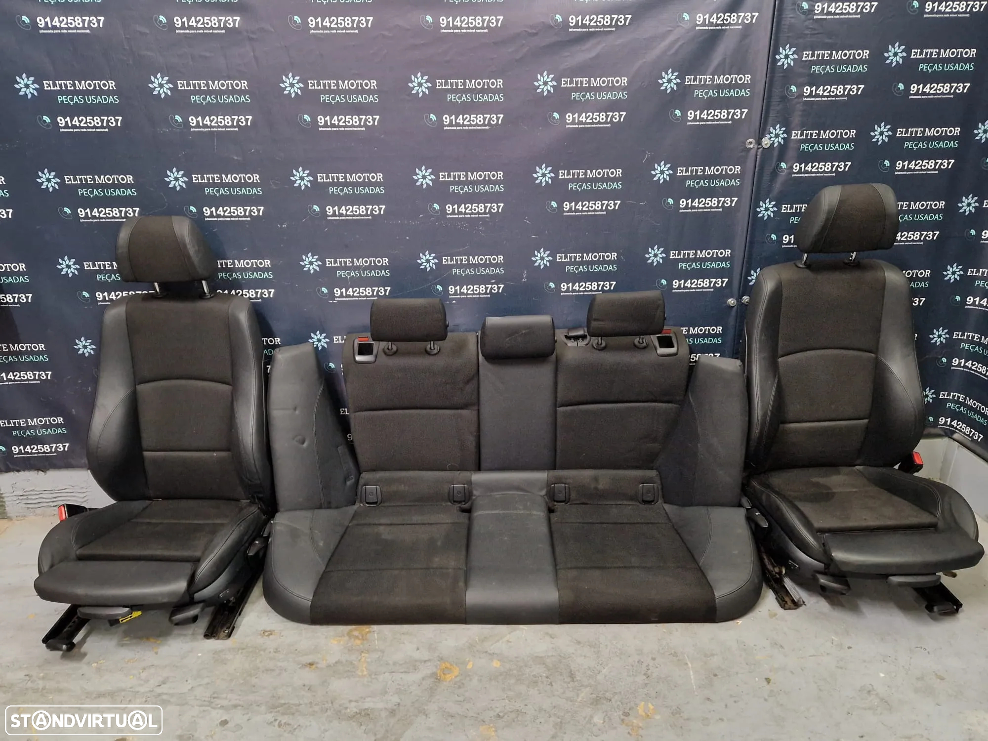 Jogo de bancos usados BMW SERIE 1 PACK M E87 E81 5 PORTAS PELE TECIDO - 3