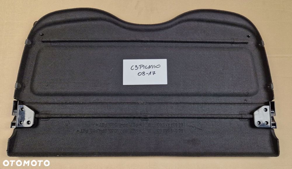 citroen c3 picasso 08-17 półka tylna bagażnika 9681568880 - 5