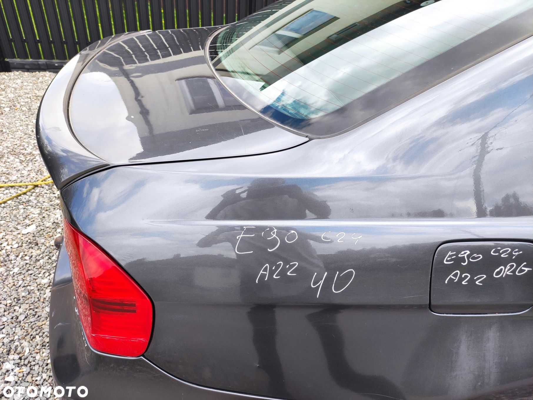 ĆWIARTKA BŁOTNIK PRAWY TYŁ BMW E90 A22 SPARKLING GRAPHITE - 3