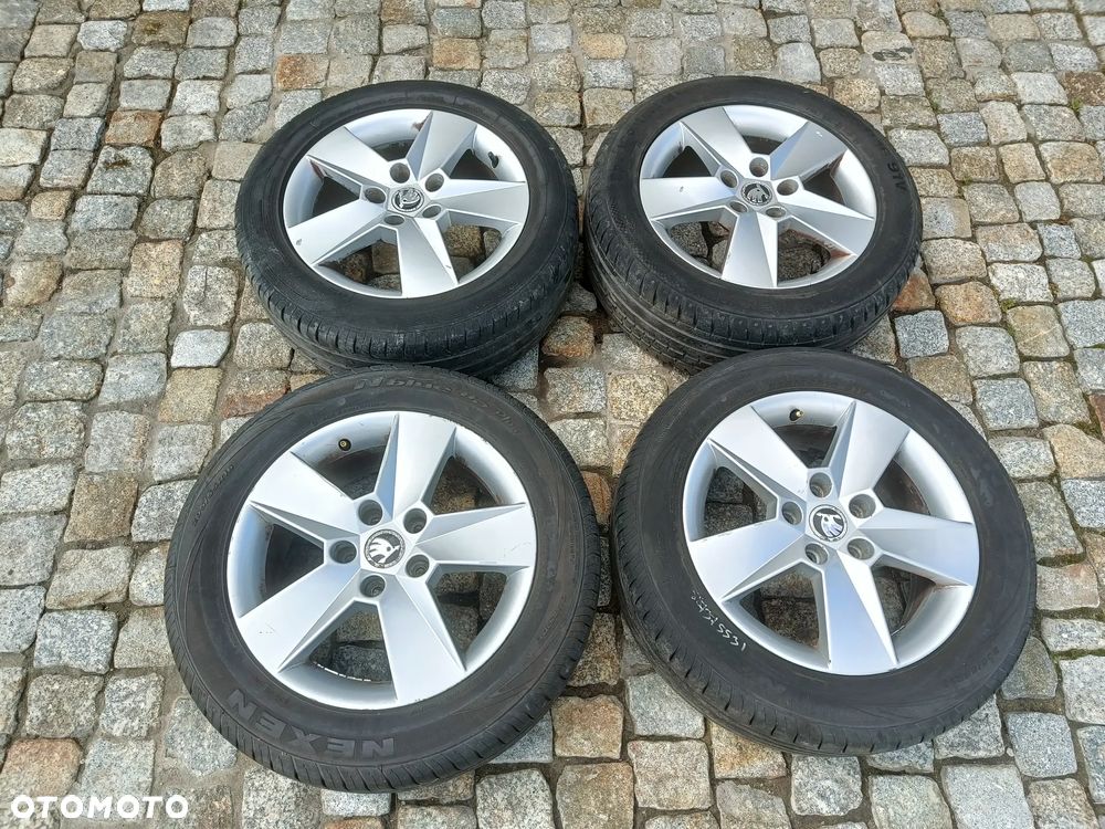 Felgi Aluminiowe 16 Skoda Octavia 3 5x112 ET46 5E0601025H Koła VW Seat Audi 6,5Jx16H2 - 1
