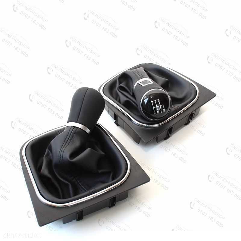 Schimbator viteze piele VW Golf 5, Golf 6, Jetta, Eos, Scirocco - 5