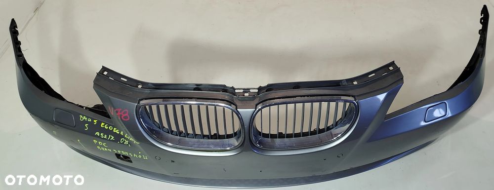 zderzak przedni przód BMW 5 E60 E61 LIFT 07-10 PDC SPRYSKI A52/7 - 4
