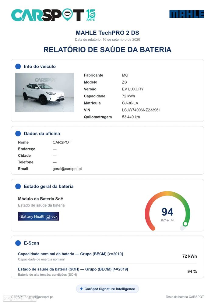 MG ZS EV 72.6 kWh Luxury — fotografia 60