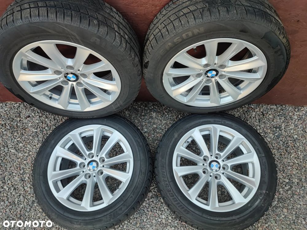 BMW F06 / F10 / F10N / F11 / F12 / F13 ORYGINALNY KOMPLET ALUFELG STYLING 236 4X17 8Jx17EH2+IS30 + OPONY ZIOMWE / WIELOSEZONOWE + CZUJNIKI TMPS O NR. 6 780 720 OEM W DOBRYM STANIE - 6
