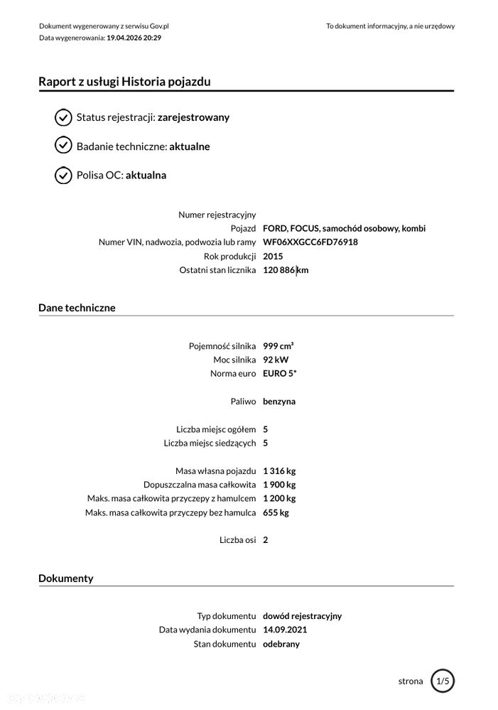Ford Focus 1.0 EcoBoost Titanium - 15
