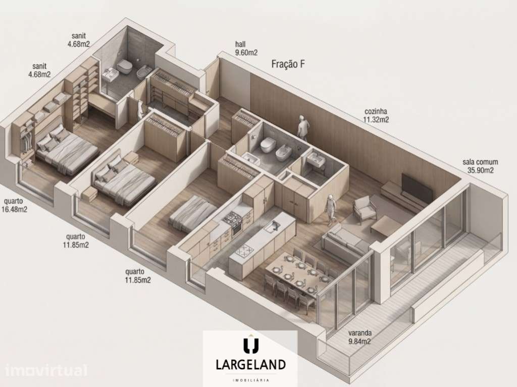 Apartamento T3 Venda Santa Maria da Feira - Grande imagem: 3/10