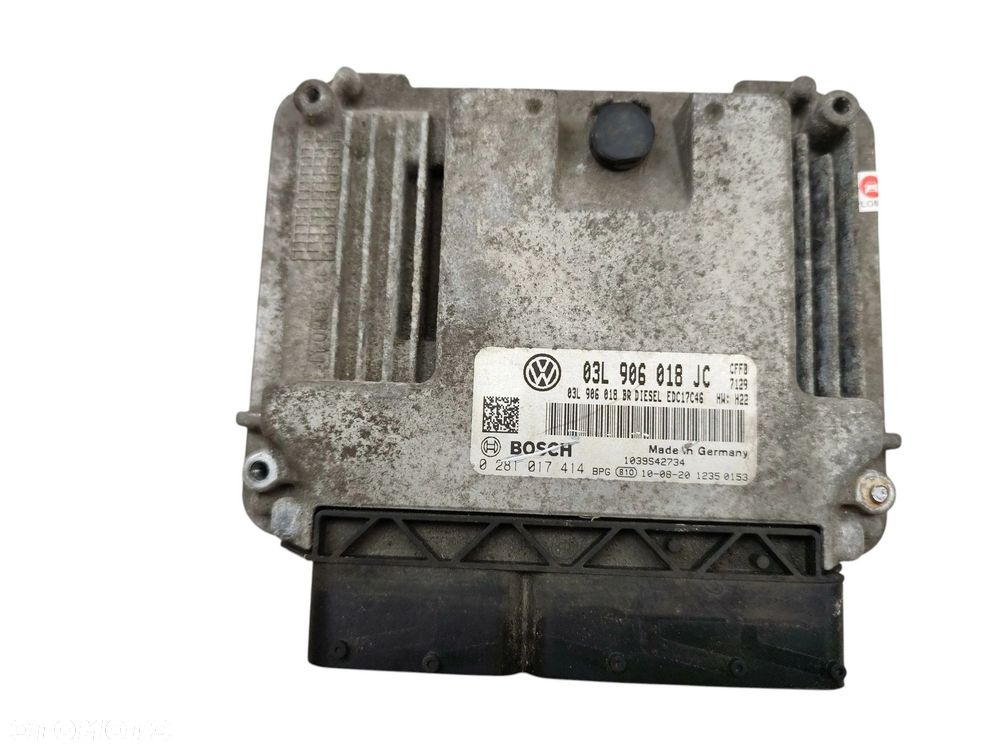 KOMPUTER STEROWNIK SILNIKA SKODA SUPERB II (2008-2013) 2.0 TDI 140KM 03L906018JC 0281017414 - 1