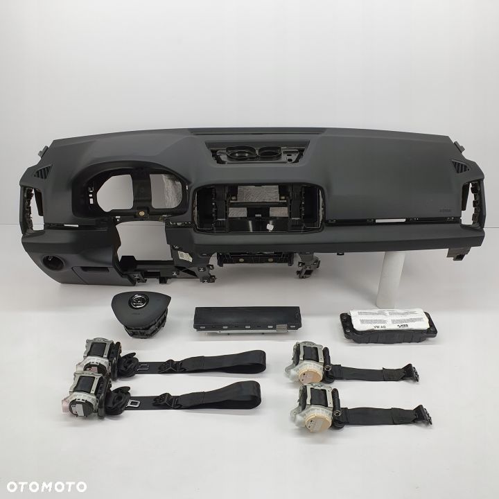 SKODA KAROQ DESKA ROZDZIELCZA KONSOLA KOKPIT PULPIT PODUSZKI AIRBAG AIR BAG PASY KIT SET - 1