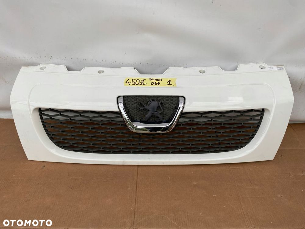 Peugeot Boxer 07- ATRAPA GRILL BIAŁA ORYGINALNA CHROM 1308068070 - 1