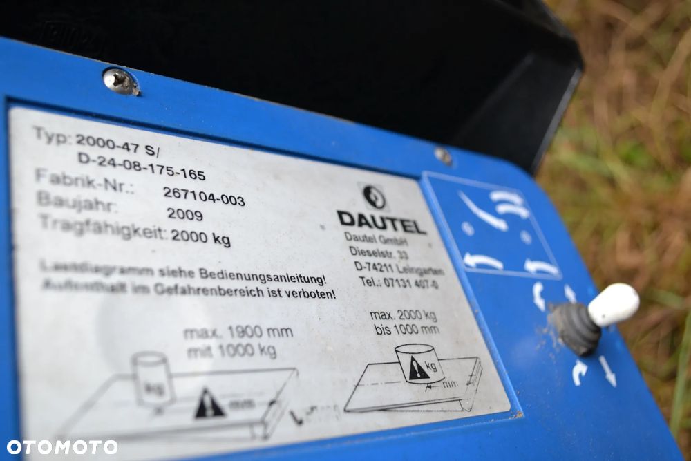 WINDA ALUMINIOWA DAUTEL 2 t wys.230 szer.252 cm REGULOWANY ROZSTAW RAMY - 6