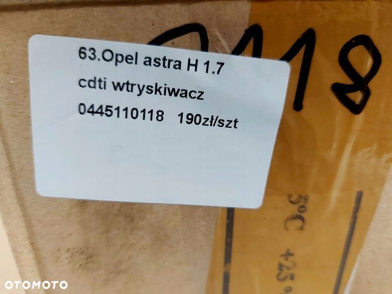 opel astra 3 iii h 1.7 cdti wtryskiwacz wtrysk paliwa 0445110118 - 8