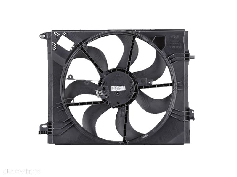 GMV radiator electroventilator Renault Megane IV, 2016-, motor 1.2 TCE 74/97kw, 1.6 TCE 81kw, benzina, 443 mm; 2 pini, fara pre-rezistor, - 1