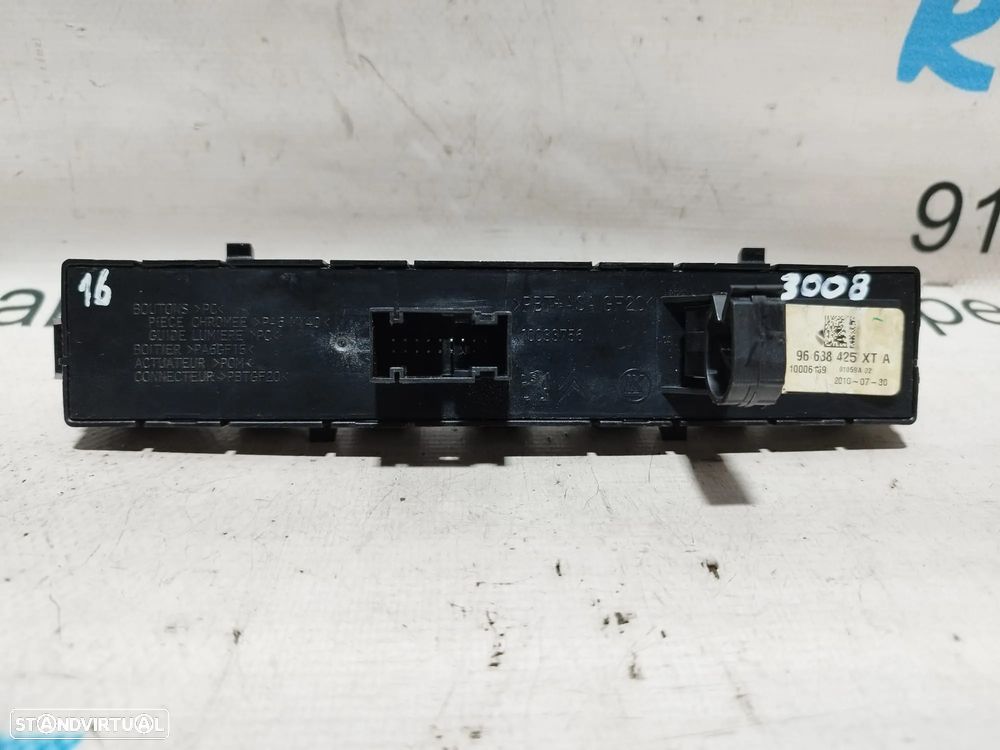 COMUTADOR BOTÃO DE QUATRO PISCAS PEUGEOT 3008 96638425XT - 3