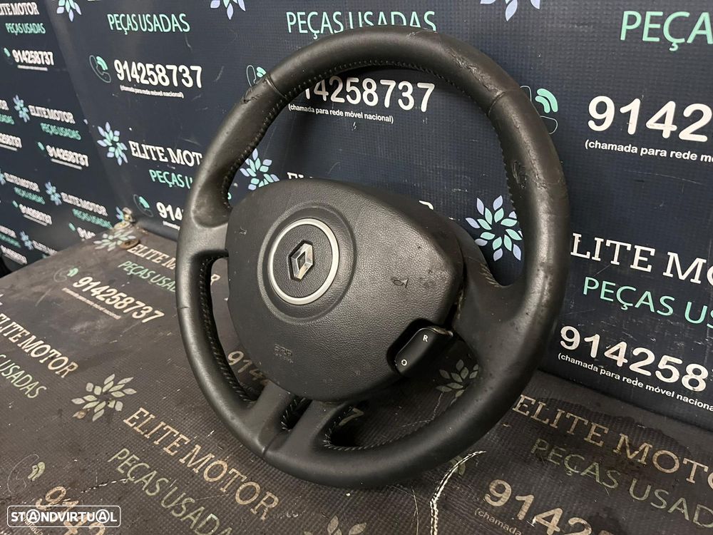 Volante usado pele com airbag RENAULT CLIO III 3 - 1