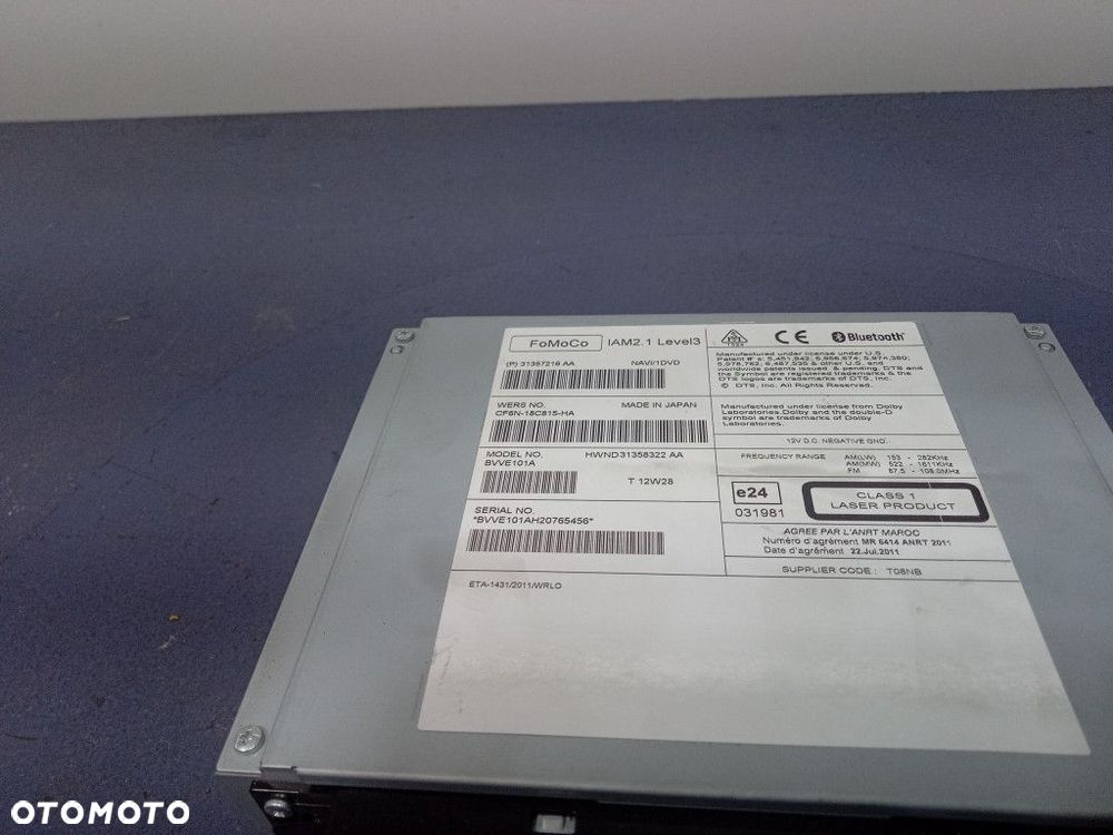 VOLVO V40 II RADIO NAWIGACJA FABRYCZNA 31357216AA - 4