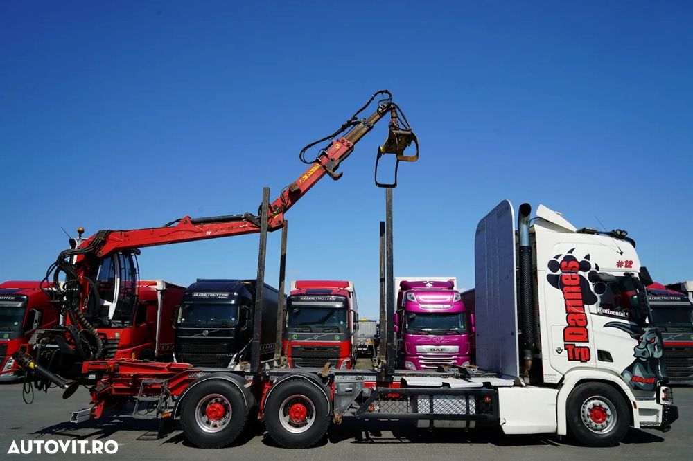 Scania R 730 XT / V8 / 6X4 / PENTRU LEMN / PENTRU COPACI / PENTRU PĂDURE / HDS LOGLIFT F96ST / CABINĂ / ANVELOPE 100% / 2020A - 3