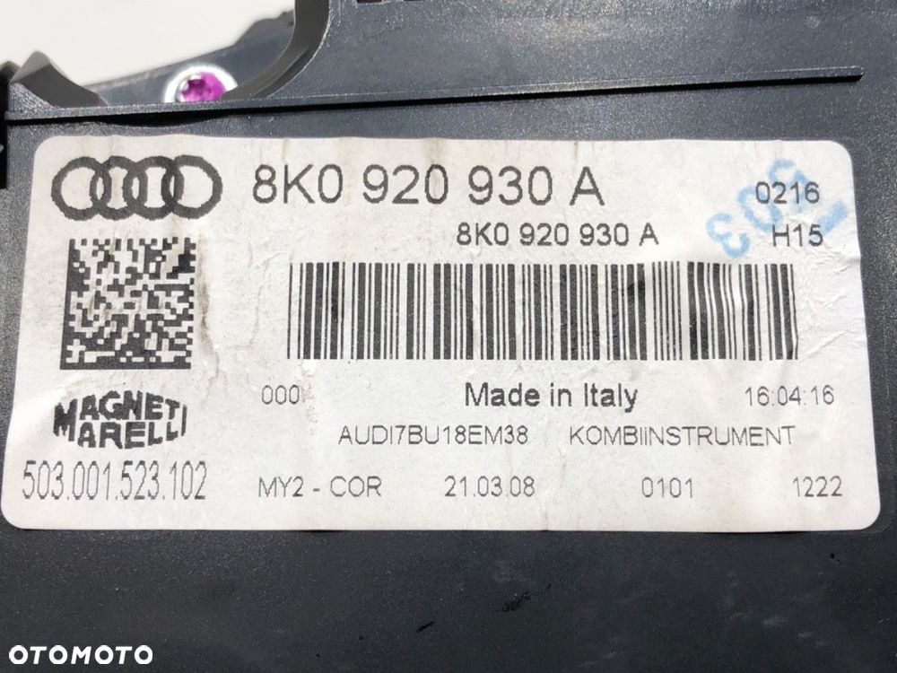 LICZNIK - 235.00 PLN - AUDI A4 B8 Avant (8K5) 2007 - 2015 1.8 TFSI 118 kW [160 KM] benzyna 2007 - - 5