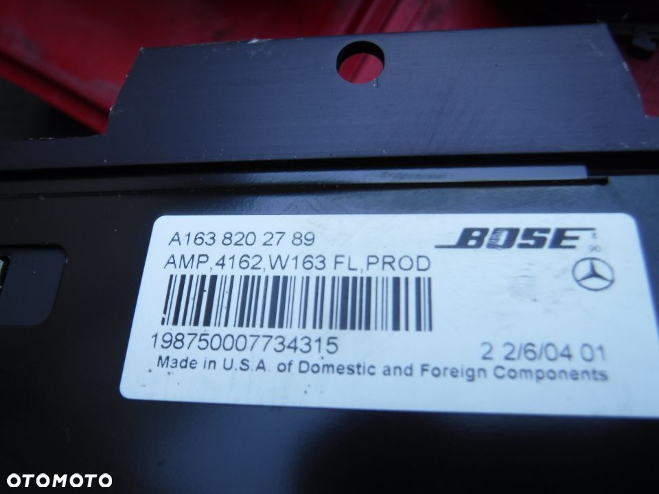 Mercedes ML W163 LIFT BOSE glosniki wzmacniacz SUBWOOFER  komplet A1638201002 A1638202789 - 7