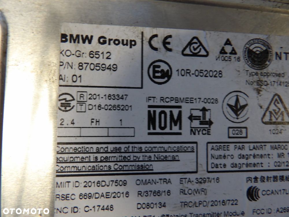 BMW - F30 - RADIOODTWARZACZ CD - HEADUNIT MEDIA - 8705949 - 4