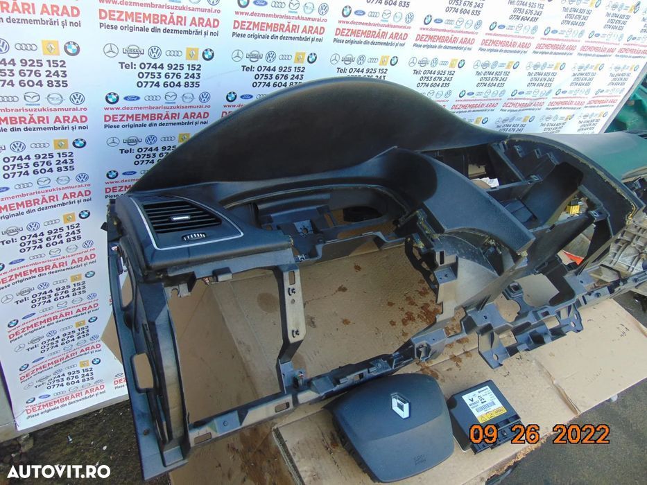 Plansa Bord renault Latitude airbag sofer pasager modul airbag-uri dez - 6