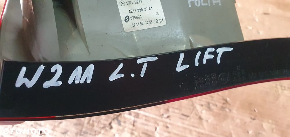 Lampa lewy tył tylna lewa Mercedes E-Klasa W211 Lift Kombi A2118202764 - 8